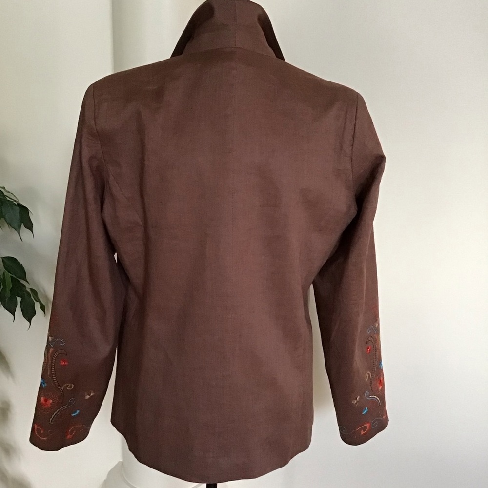 90s Unique Linen Jacket 🌸 - Picture 9 of 11